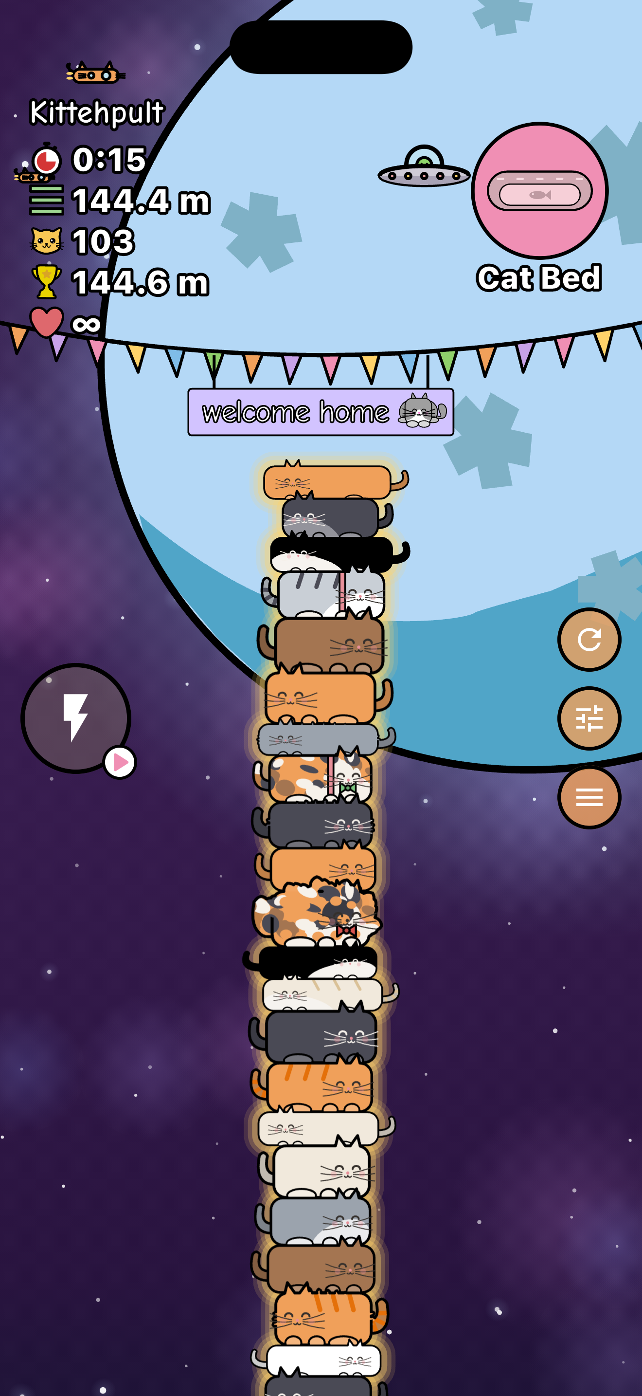 The stack reaching space
